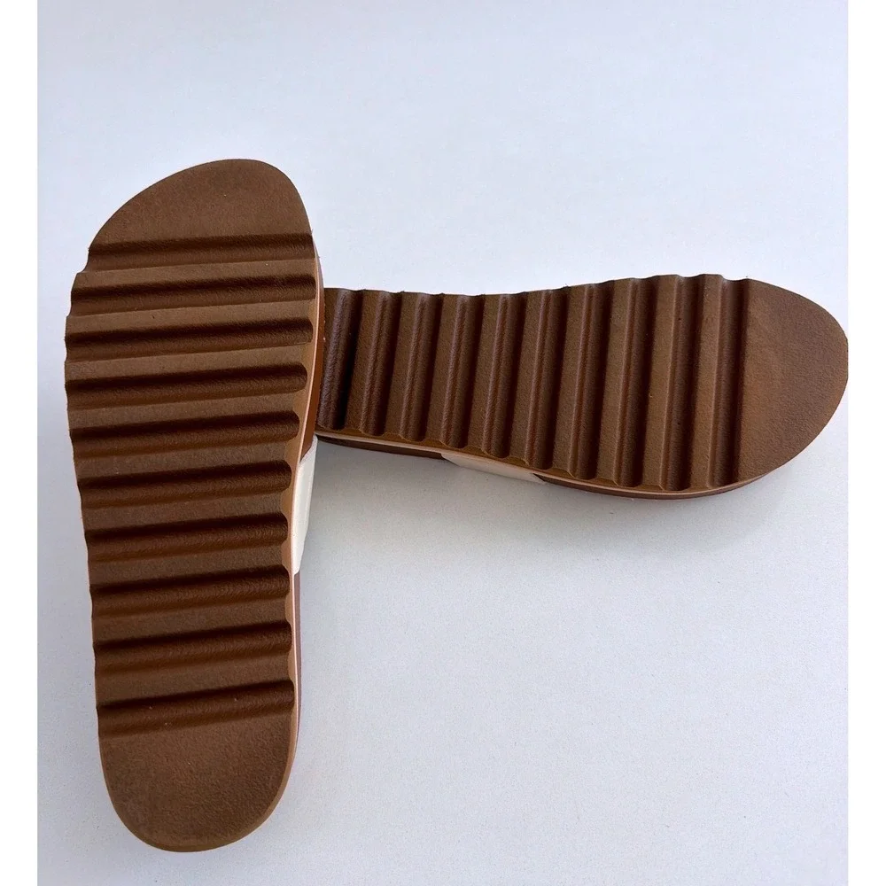 Reef Cushion Sol Hi Cream Platform Sandals Cork Footbed Womens 11